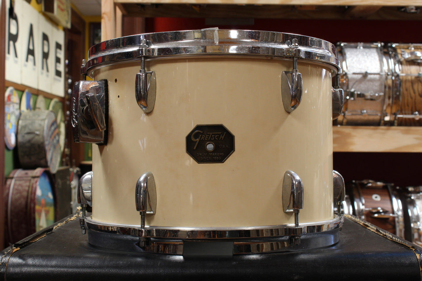 1970s Gretsch 9x13 Tom in White Nitron