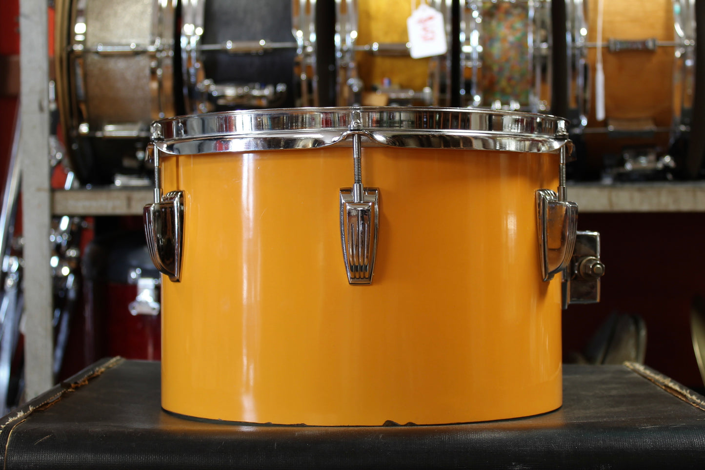 1970's Ludwig Concert Tom Combo Outfit in Yellow Cortex 14x22 16x16 9x13 8x12