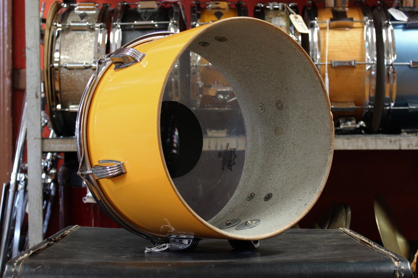 1970's Ludwig Concert Tom Combo Outfit in Yellow Cortex 14x22 16x16 9x13 8x12