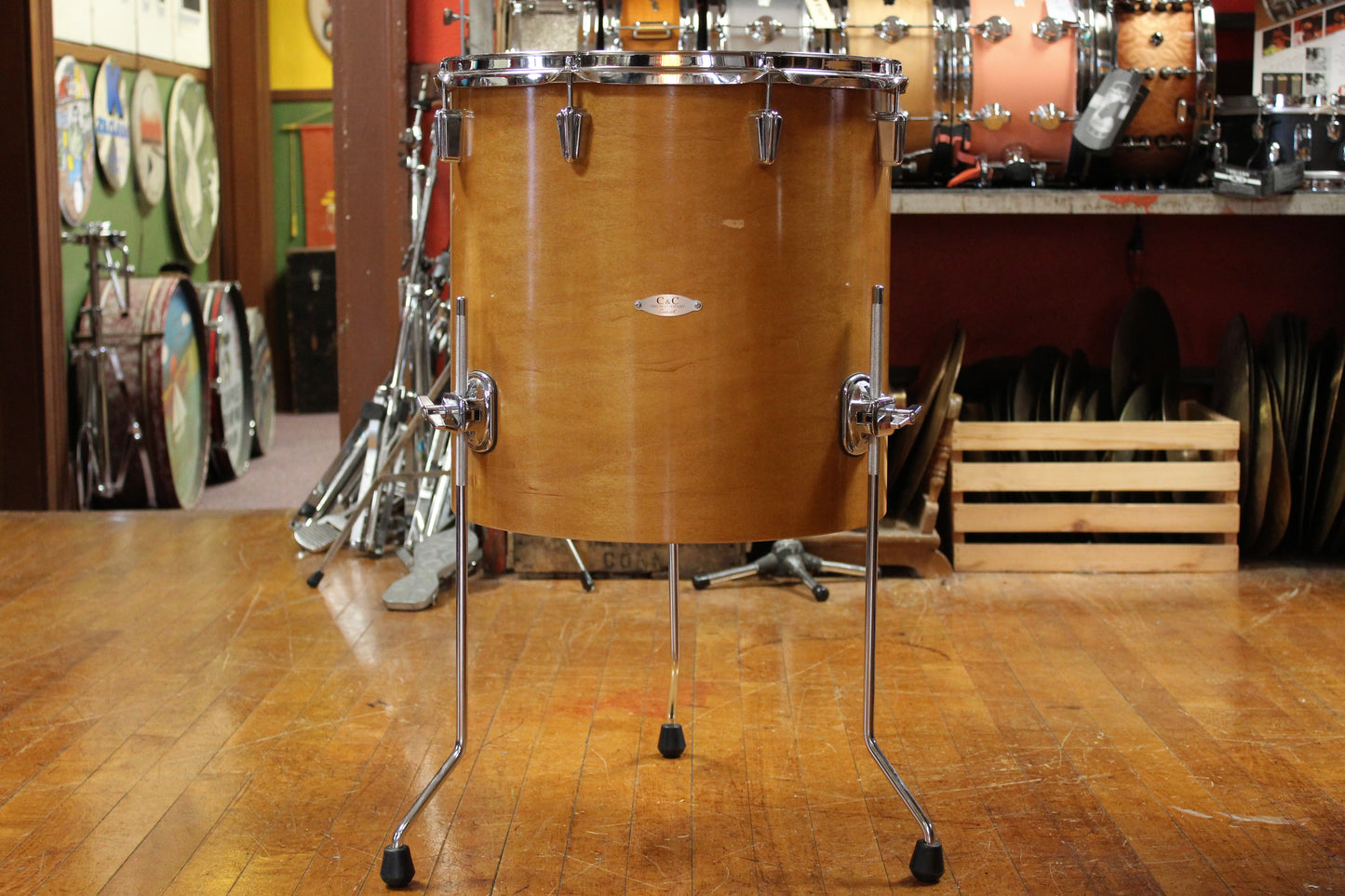 C&C Drum Company Maple 6 and 6 Outfit in Aged Maple 10x22 9x13 16x16