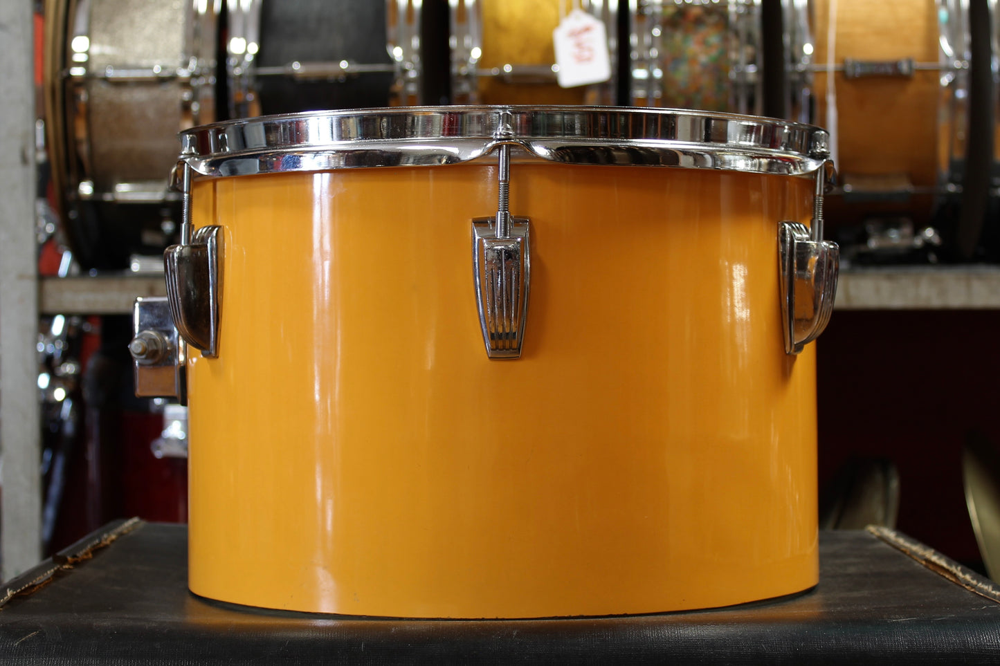 1970's Ludwig Concert Tom Combo Outfit in Yellow Cortex 14x22 16x16 9x13 8x12