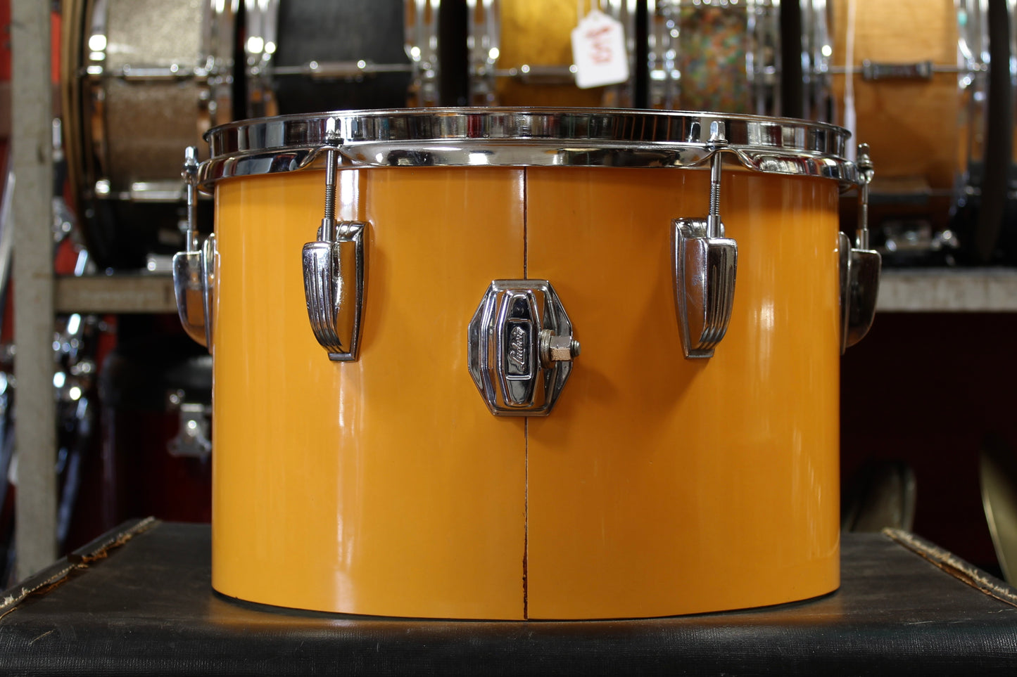 1970's Ludwig Concert Tom Combo Outfit in Yellow Cortex 14x22 16x16 9x13 8x12