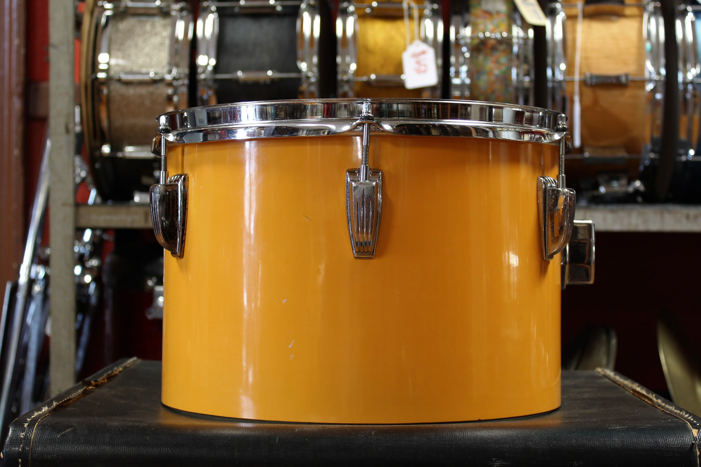 1970's Ludwig Concert Tom Combo Outfit in Yellow Cortex 14x22 16x16 9x13 8x12