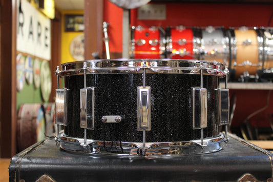 WFL III 6.5x14 Aluminum Snare Drum in Black Sparkle