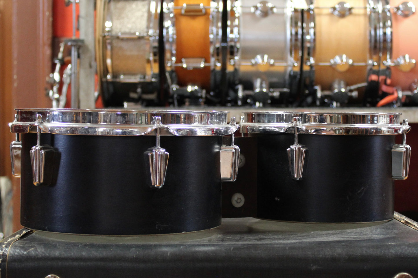 C&C Drum 8 and 10 Inch Bongos in Black Lacquer