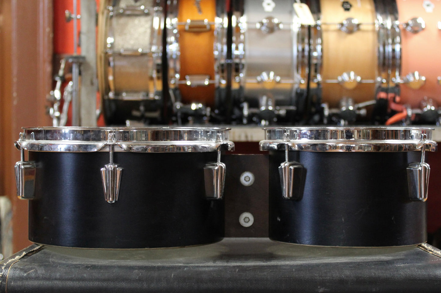 C&C Drum 8 and 10 Inch Bongos in Black Lacquer