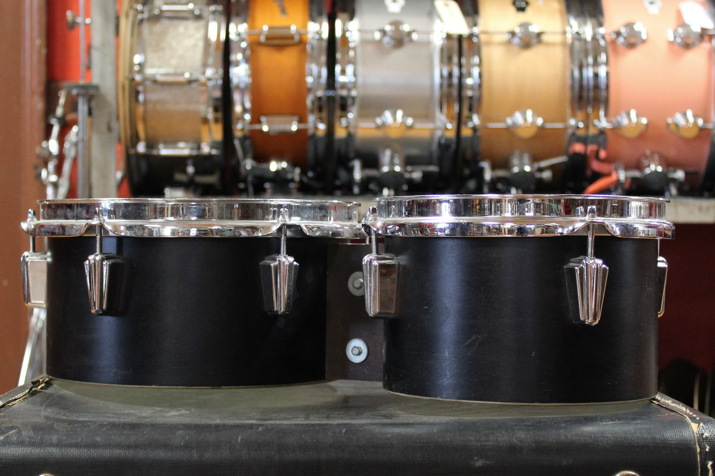 C&C Drum 8 and 10 Inch Bongos in Black Lacquer