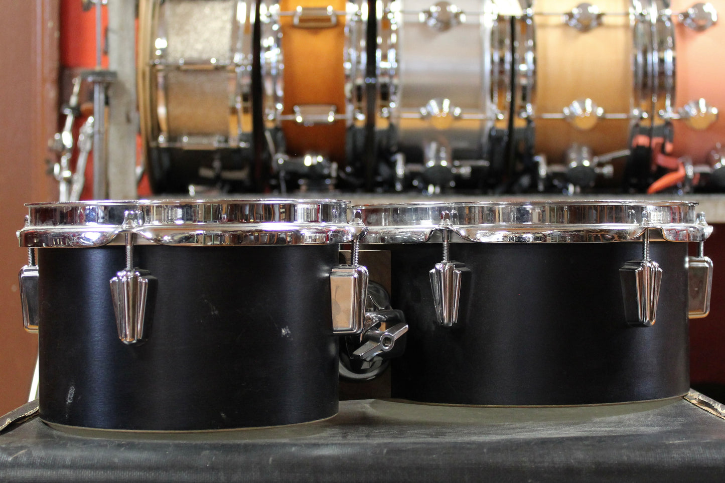 C&C Drum 8 and 10 Inch Bongos in Black Lacquer