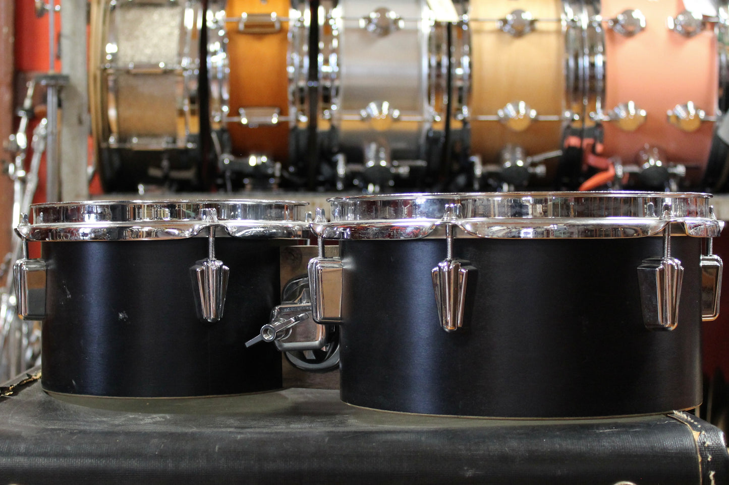 C&C Drum 8 and 10 Inch Bongos in Black Lacquer