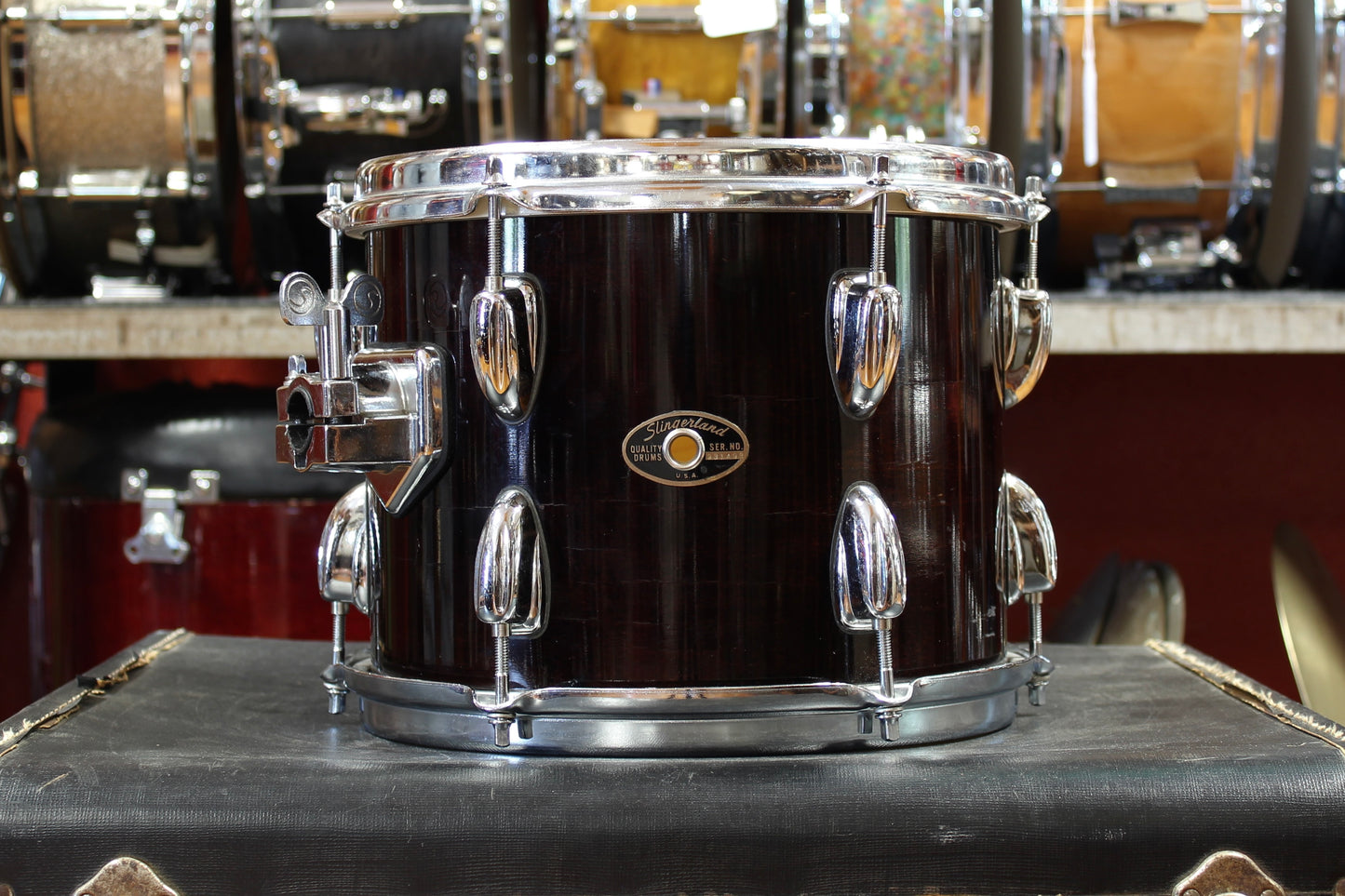 1990's Slingerland Artist Custom in Mahogany 14x20 14x14 5.5x14 8x12 8x10