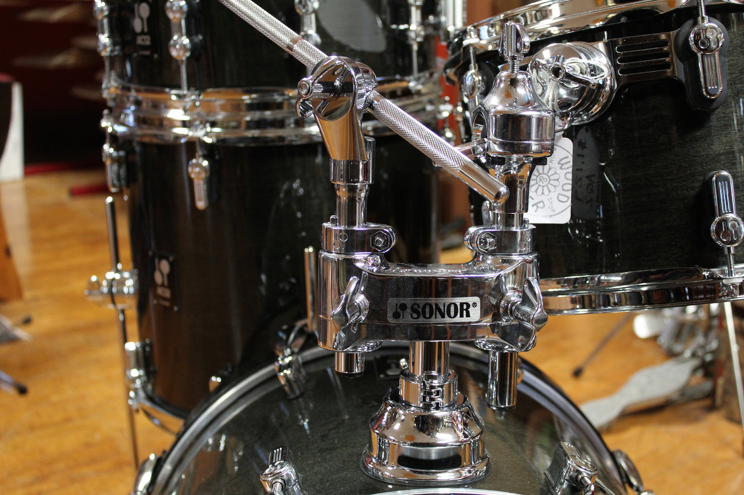 Sonor AQ2 Maple Bop Outfit in Transparent Black 14x18 8x12 14x14 5x14