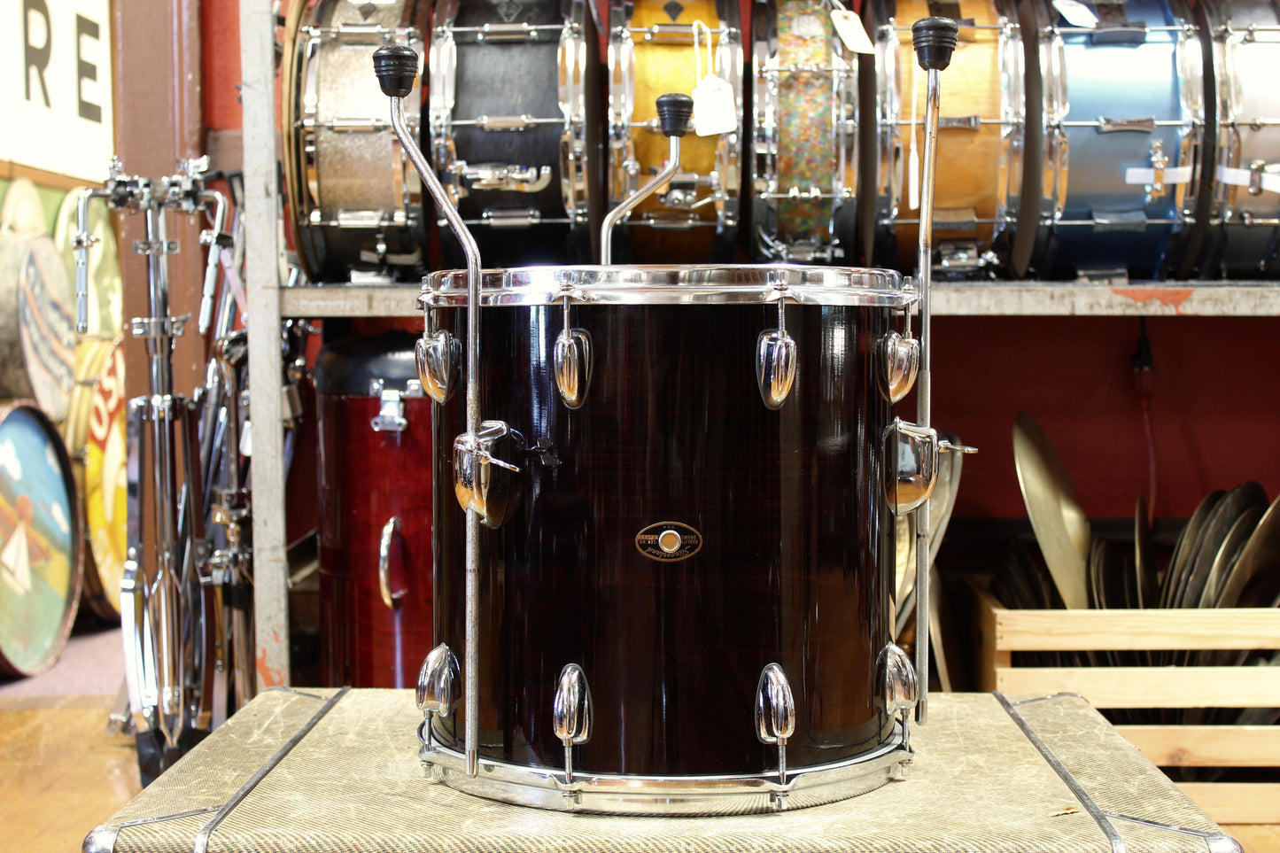 1990's Slingerland Artist Custom in Mahogany 14x20 14x14 5.5x14 8x12 8x10