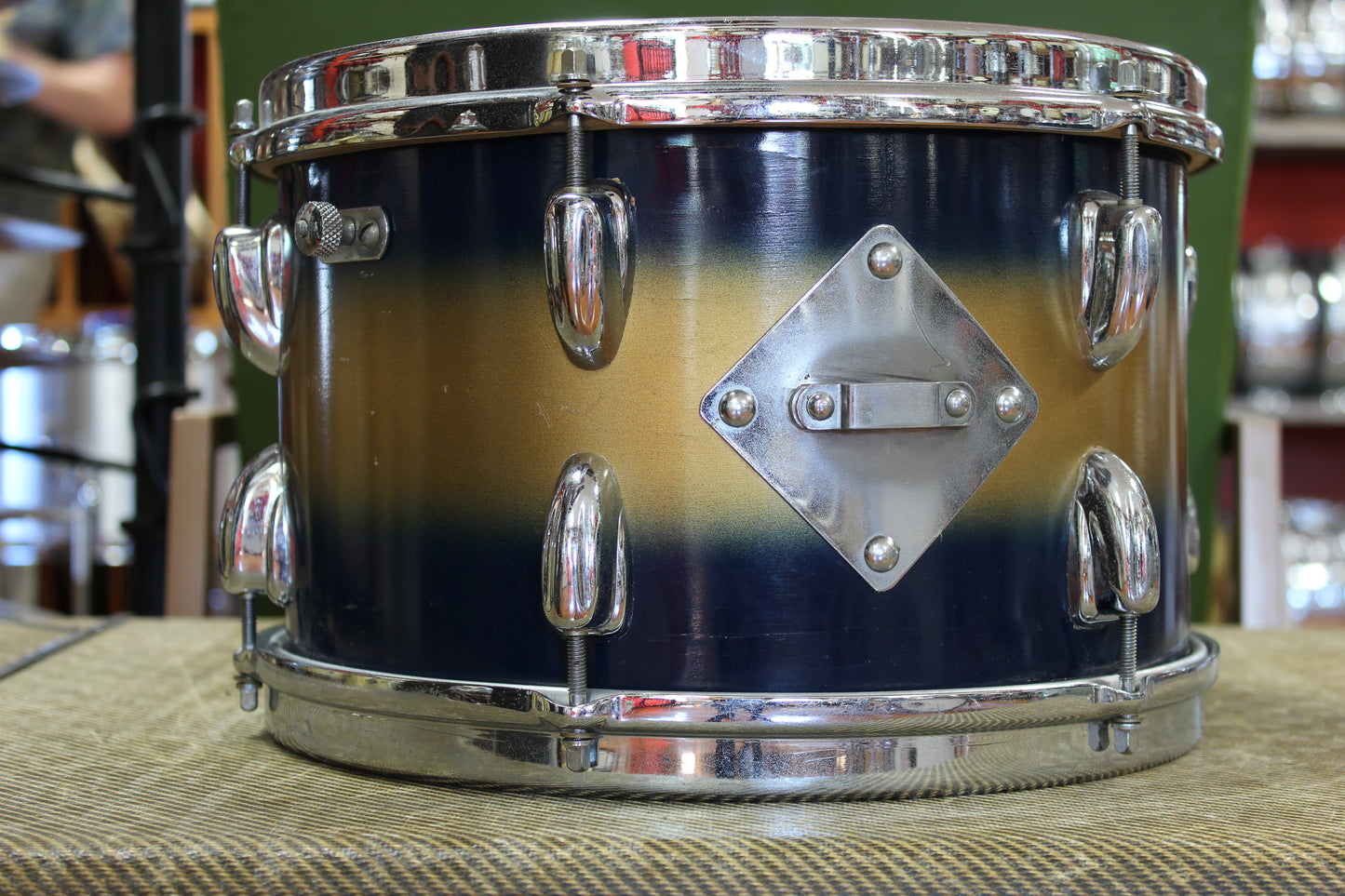 1950s Slingerland Swing-Master Ensemble in Blue & Gold Duco 14x22 6.5x14 14x14 8x12