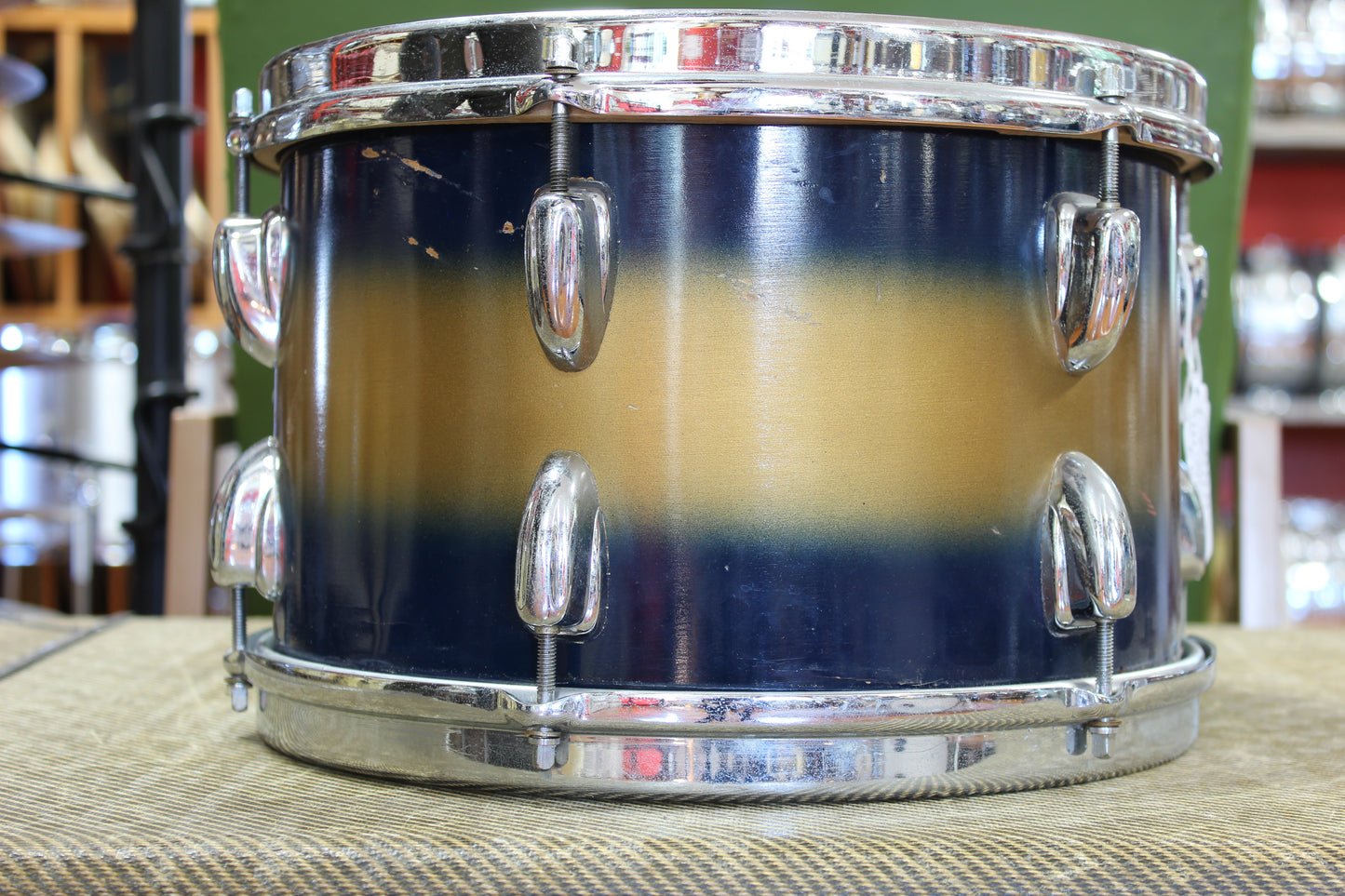 1950s Slingerland Swing-Master Ensemble in Blue & Gold Duco 14x22 6.5x14 14x14 8x12