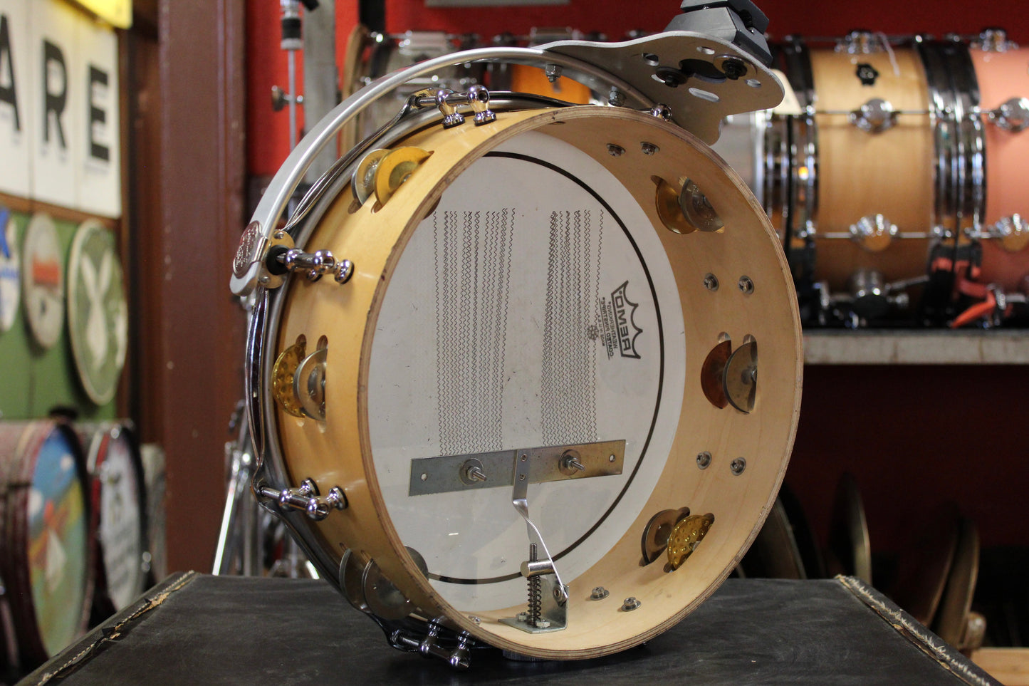 Montineri Custom Drums 4x12 Tamborine Snare Drum in Natural Finish