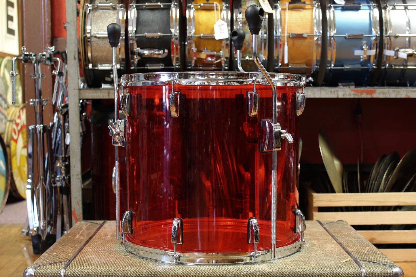 Pearl Crystal Beat 16"x16" Floor Tom in Ruby Red