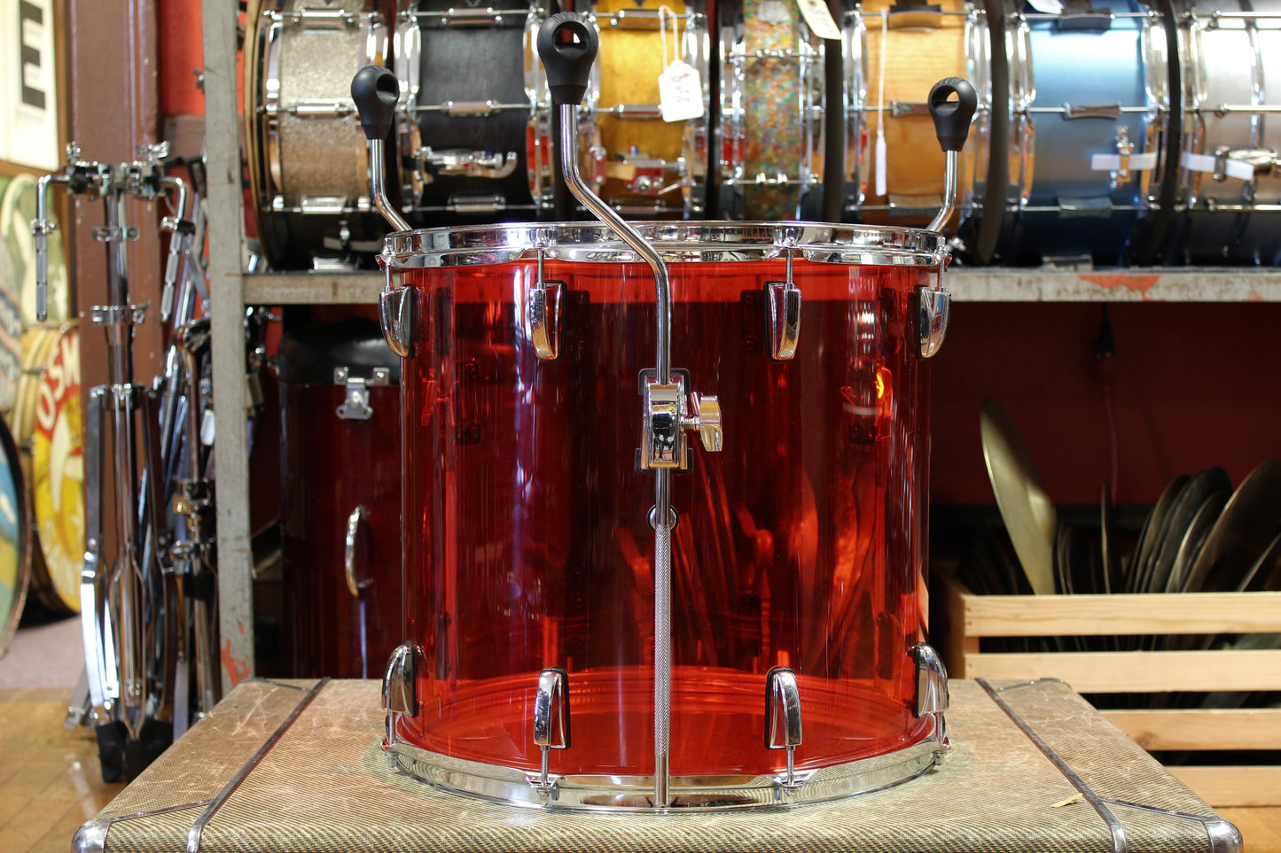 Pearl Crystal Beat 16"x16" Floor Tom in Ruby Red