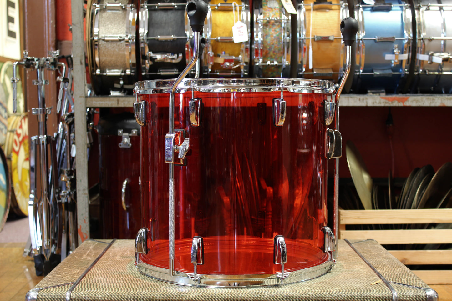 Pearl Crystal Beat 16"x16" Floor Tom in Ruby Red