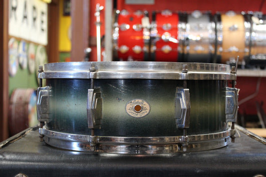 1936 Ludwig and Ludwig 5x14 Snare Drum in Blue and Silver Duco