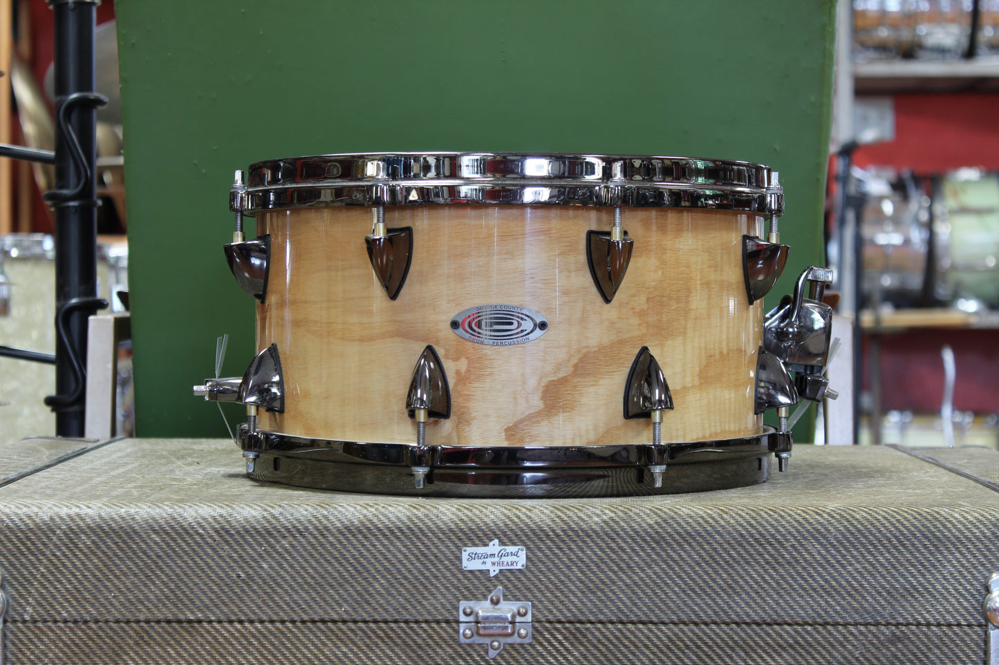 Used Orange County Drums & Percussion Maple Ash Snare Drum 7X13 in Natural Gloss