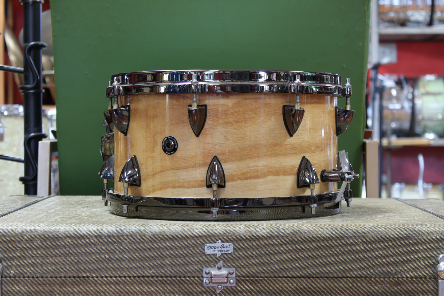 Used Orange County Drums & Percussion Maple Ash Snare Drum 7X13 in Natural Gloss