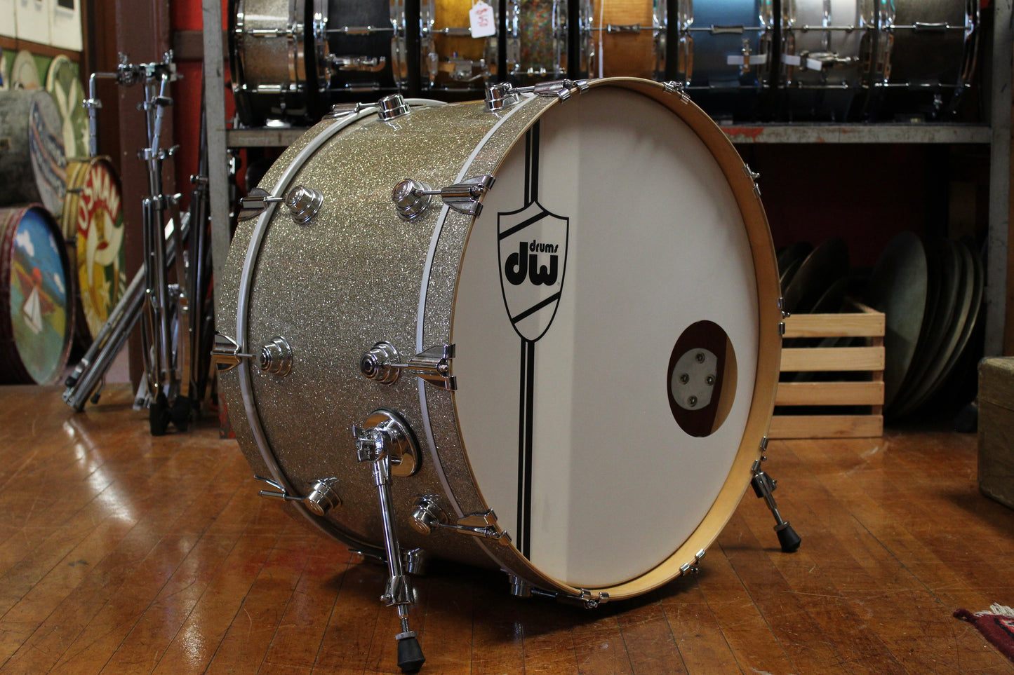 2000's DW Classic Series 14x24 Bass Drum in Broken Glass Finish