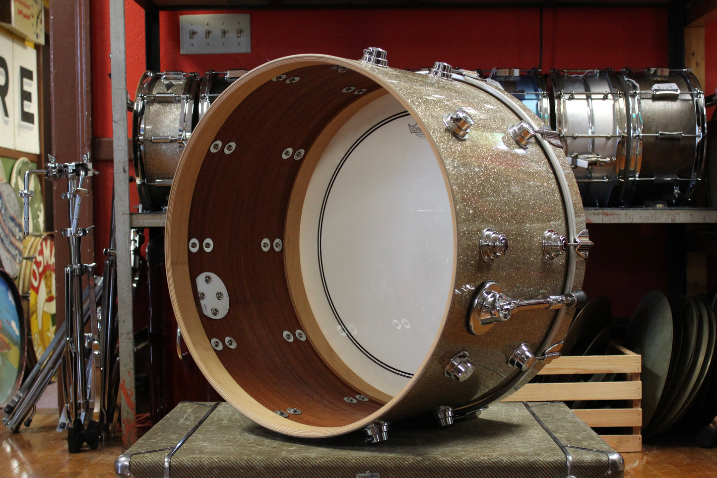 2000's DW Classic Series 14x24 Bass Drum in Broken Glass Finish