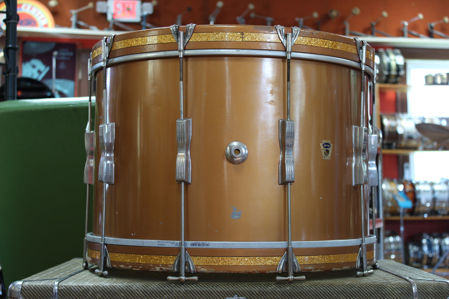 1960 Ludwig Spotlight outfit in Empire Copper Lacquer 14x22 12x15 5x14