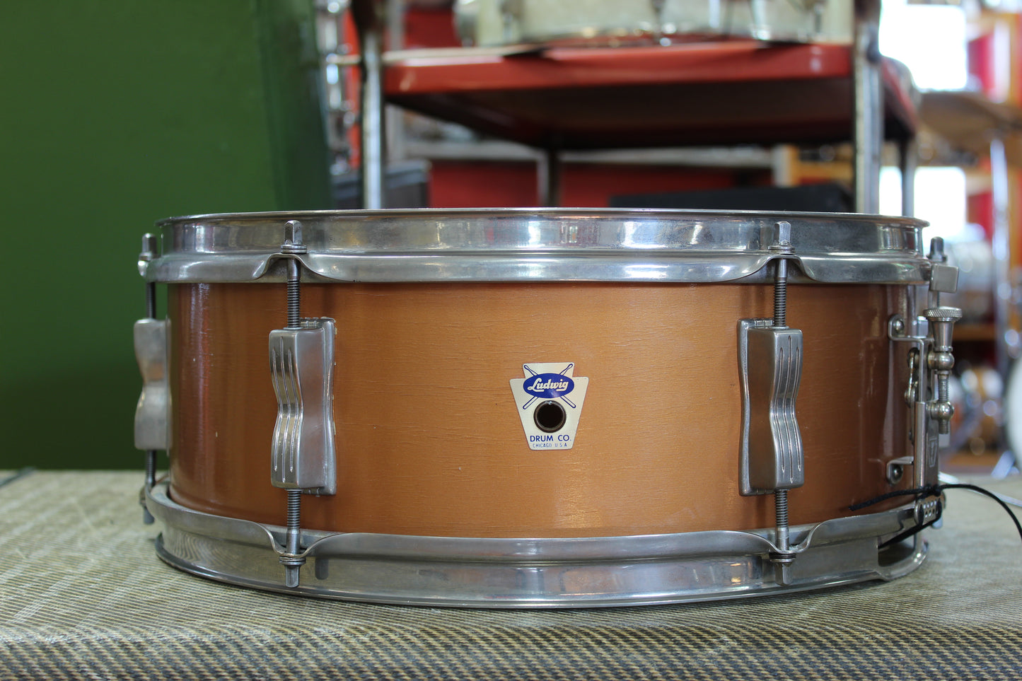 1960 Ludwig Spotlight outfit in Empire Copper Lacquer 14x22 12x15 5x14