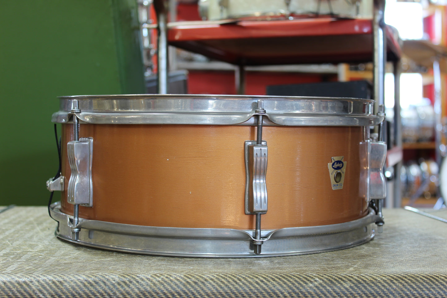 1960 Ludwig Spotlight outfit in Empire Copper Lacquer 14x22 12x15 5x14