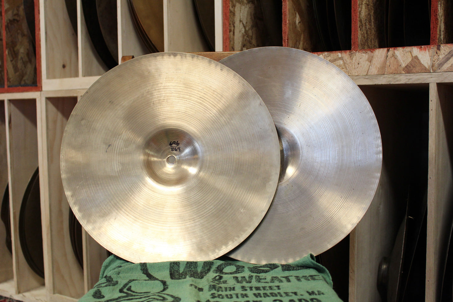 1960s A. Zildjian 14" Hi-Hats 696/869g