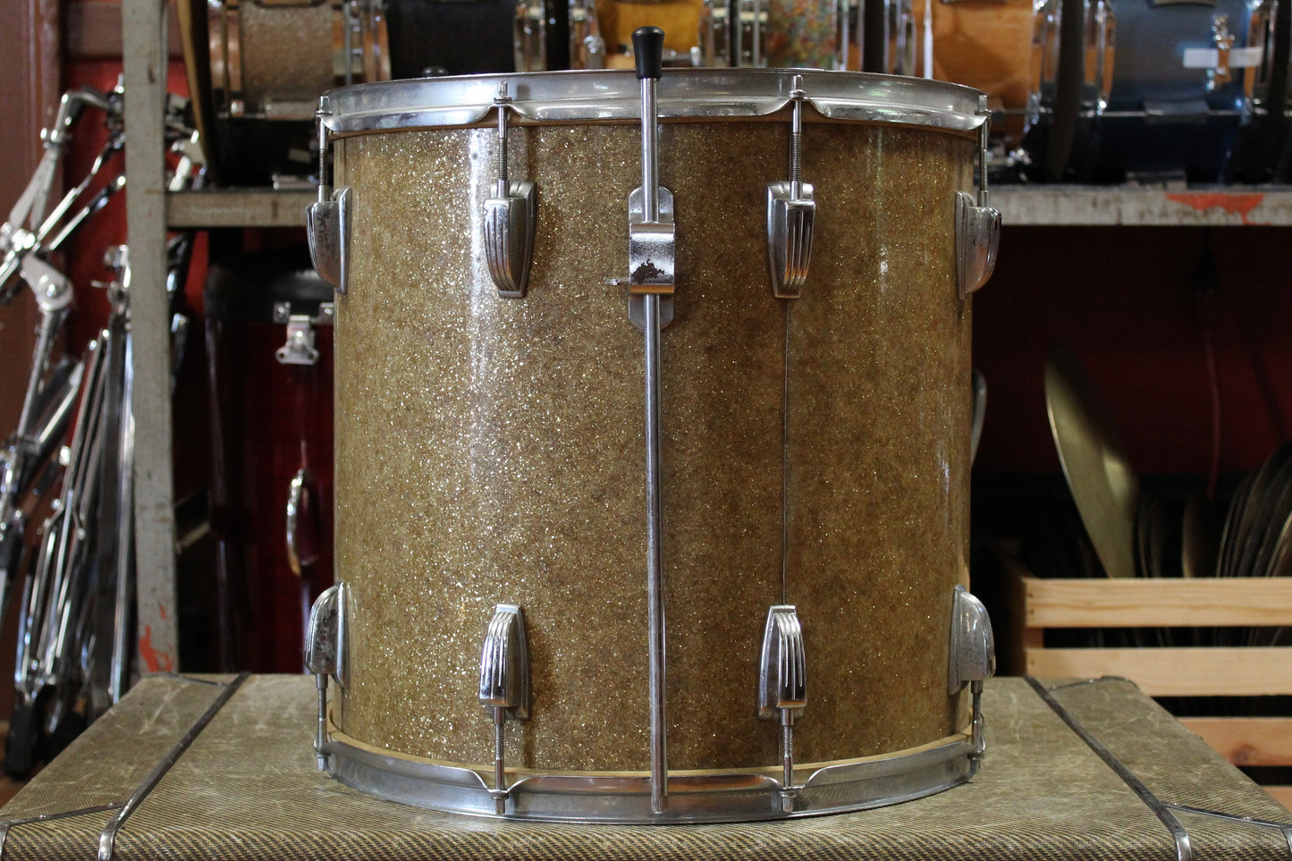 1940's WFL Ray McKinley Outfit in Sparkling Silver Pearl 14x24 16x16 9x13 6.5x14 6&8 Bongo