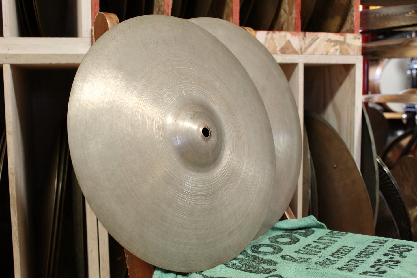 1950s A. Zildjian 14" Small Stamp Hi-Hats 747/775g