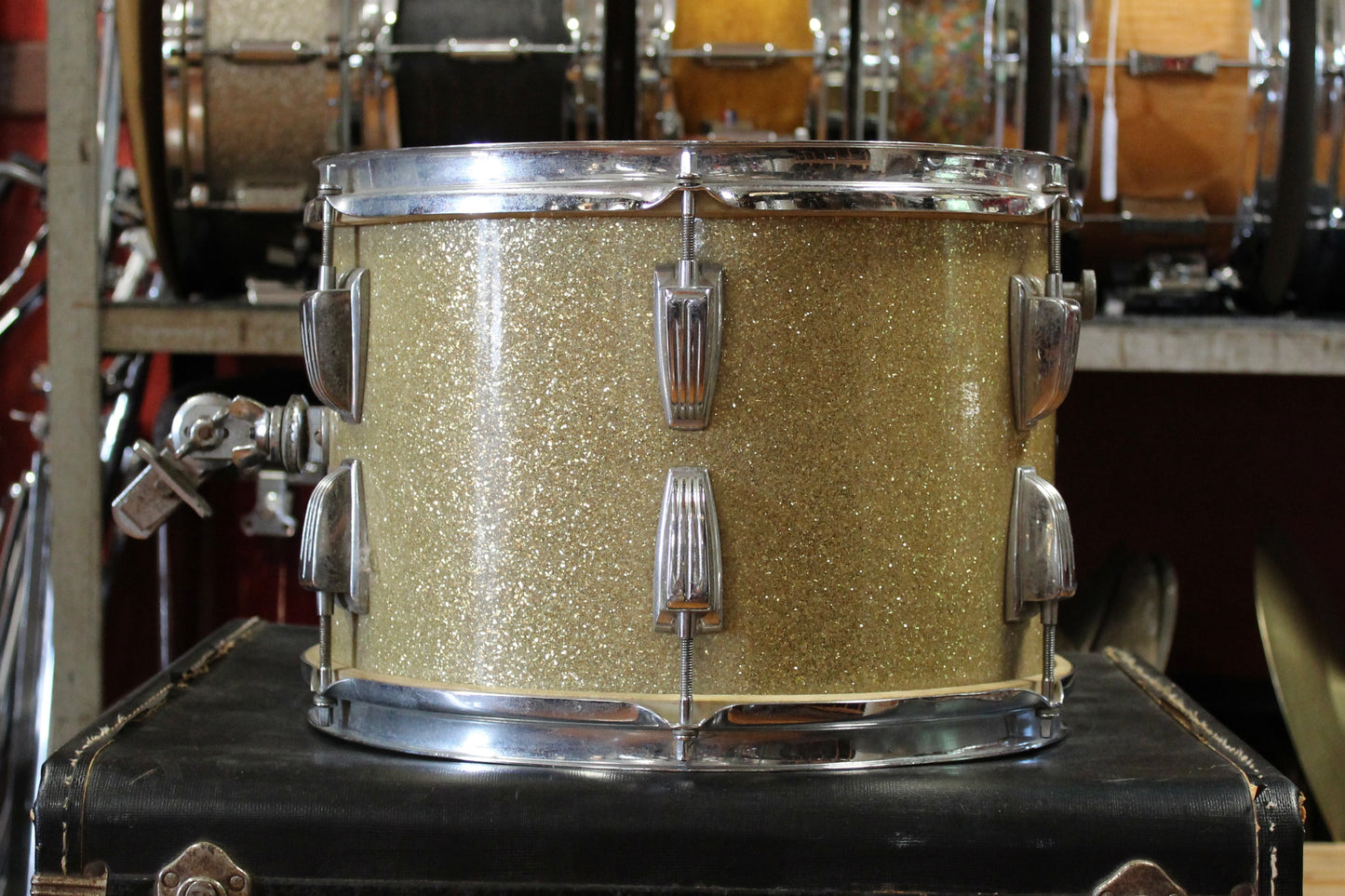 1940's WFL Ray McKinley Outfit in Sparkling Silver Pearl 14x24 16x16 9x13 6.5x14 6&8 Bongo