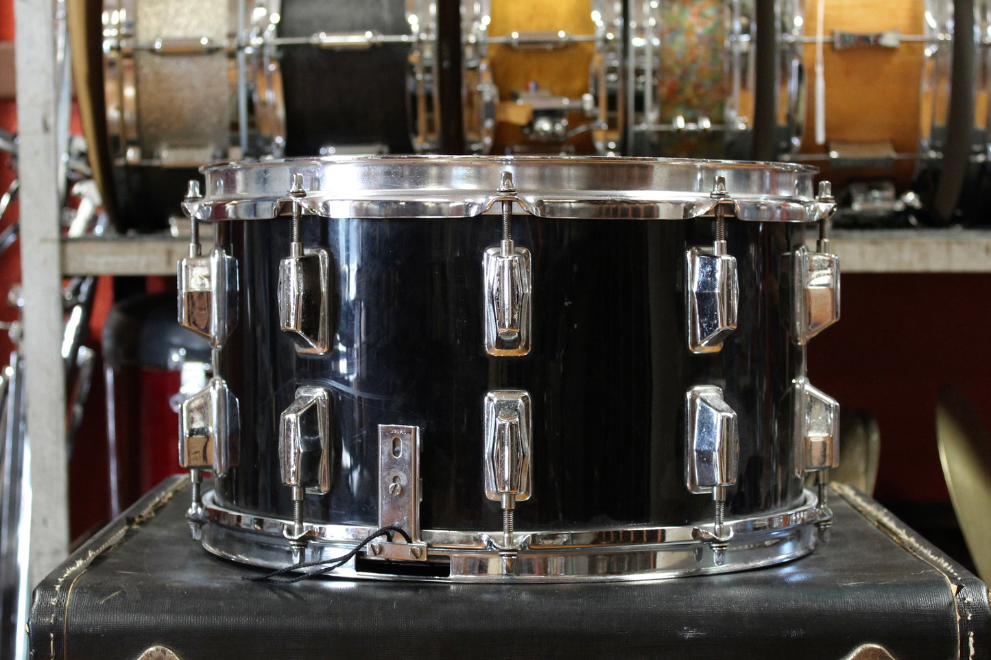 1980's Pearl 6.5x14 Maple Snare Drum in Black