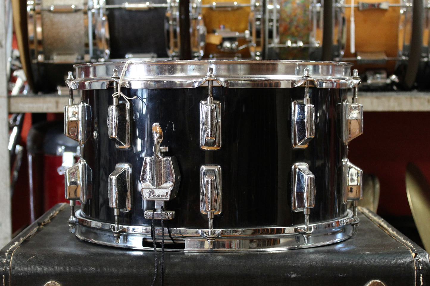 1980's Pearl 6.5x14 Maple Snare Drum in Black