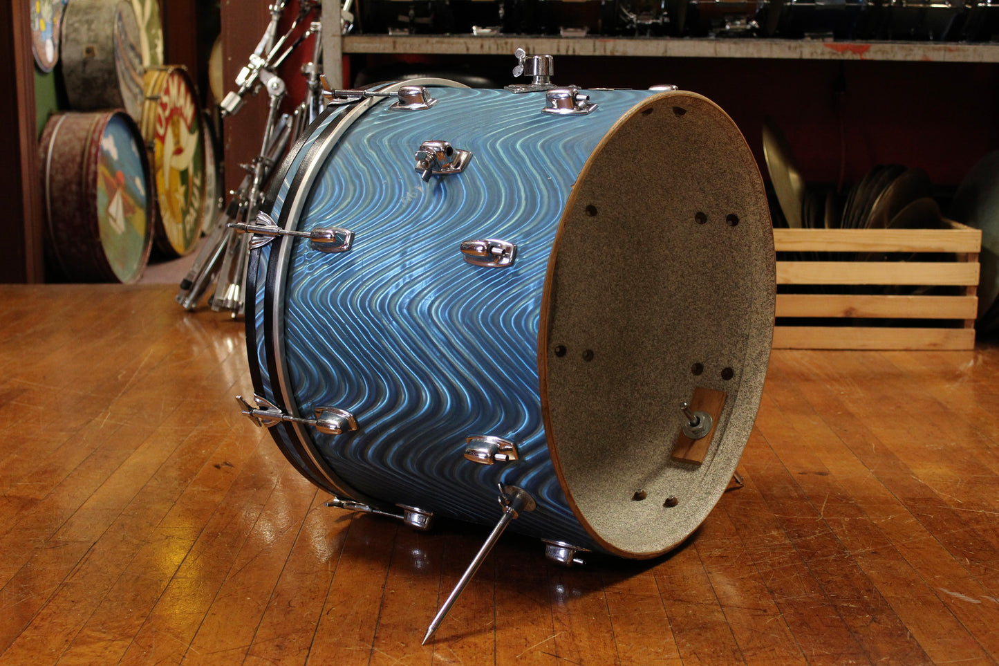 1970's Ludwig Standard Outfit in Blue Astro 14x20 14x14 8x12 5x14