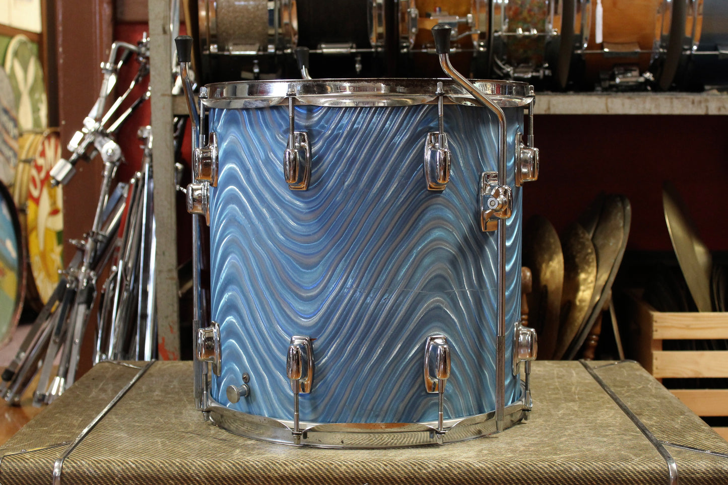 1970's Ludwig Standard Outfit in Blue Astro 14x20 14x14 8x12 5x14