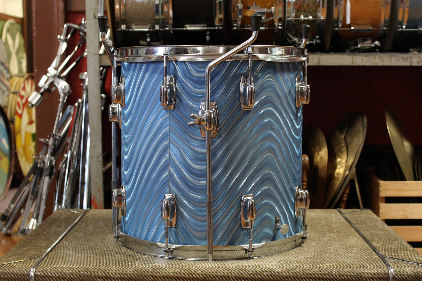 1970's Ludwig Standard Outfit in Blue Astro 14x20 14x14 8x12 5x14