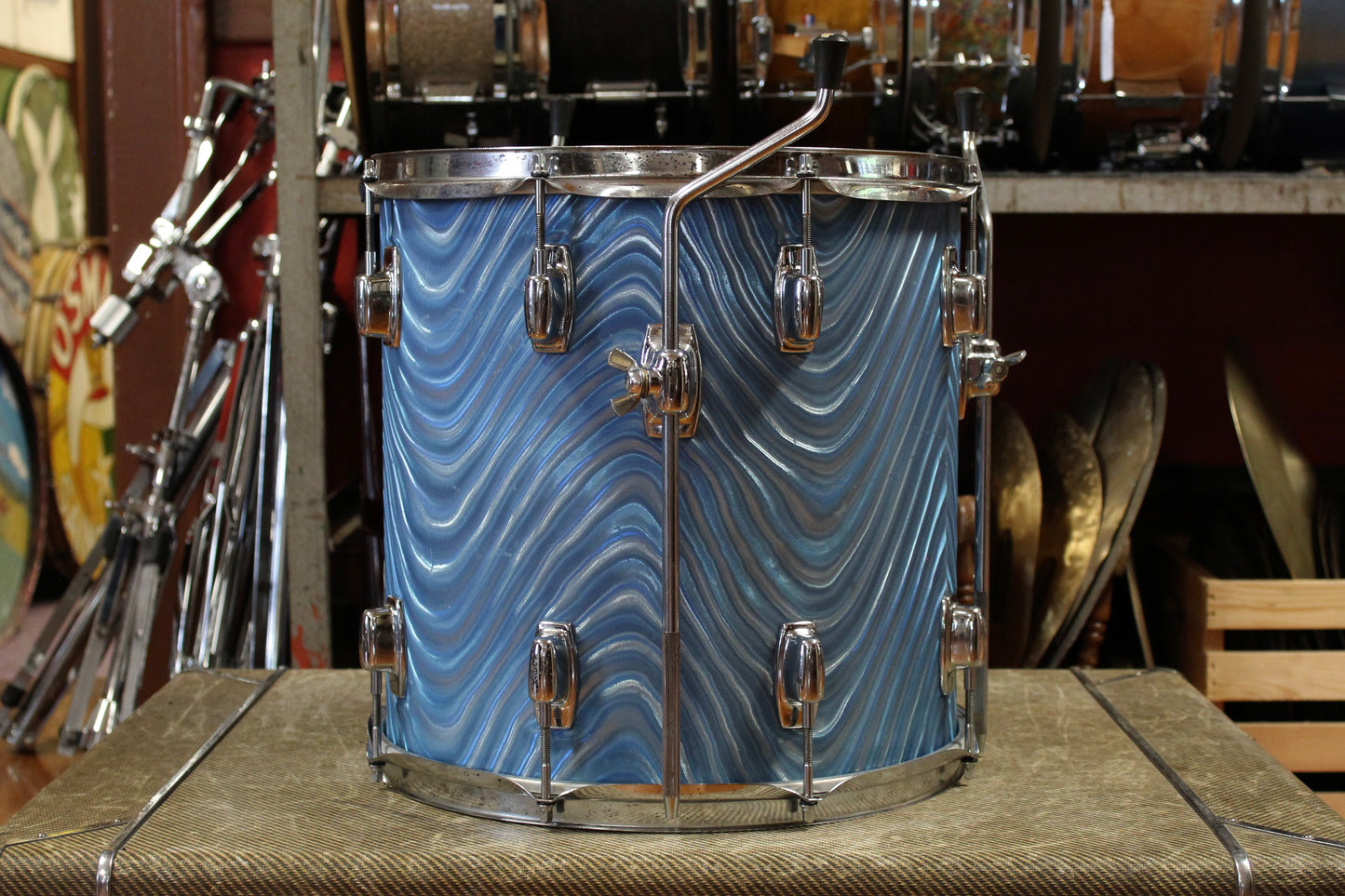 1970's Ludwig Standard Outfit in Blue Astro 14x20 14x14 8x12 5x14