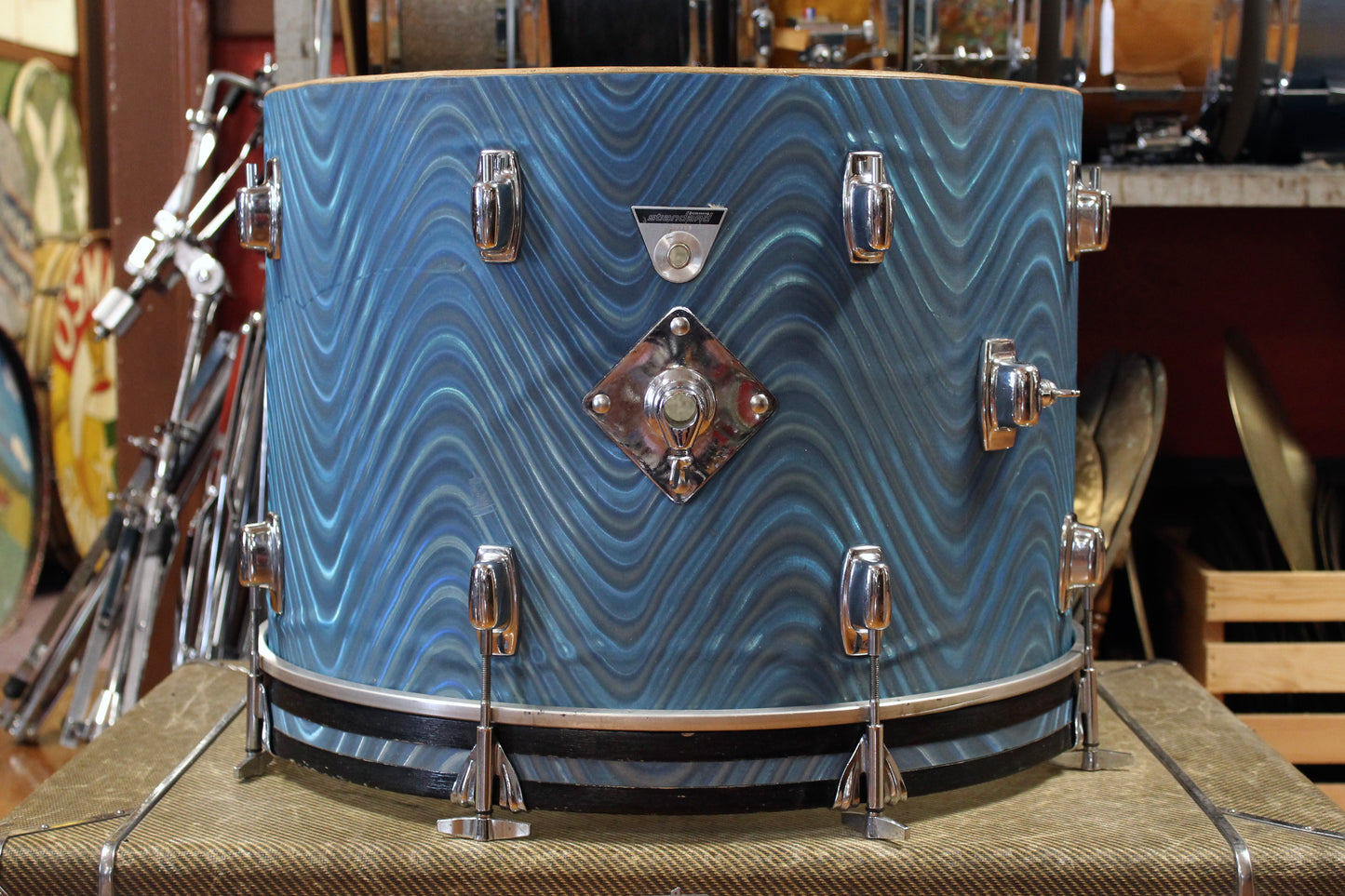 1970's Ludwig Standard Outfit in Blue Astro 14x20 14x14 8x12 5x14