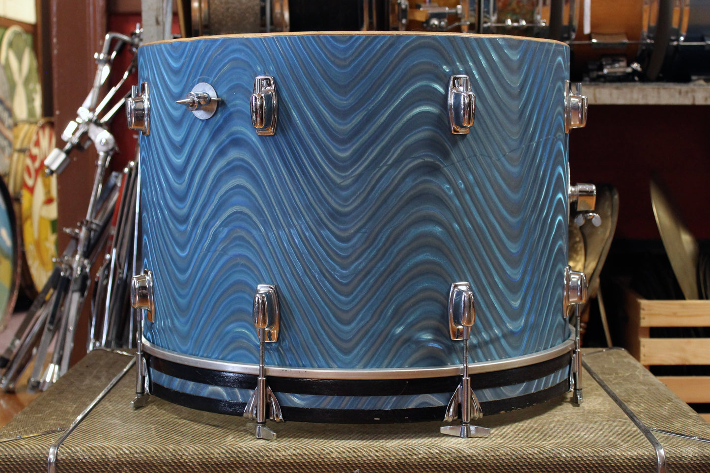 1970's Ludwig Standard Outfit in Blue Astro 14x20 14x14 8x12 5x14