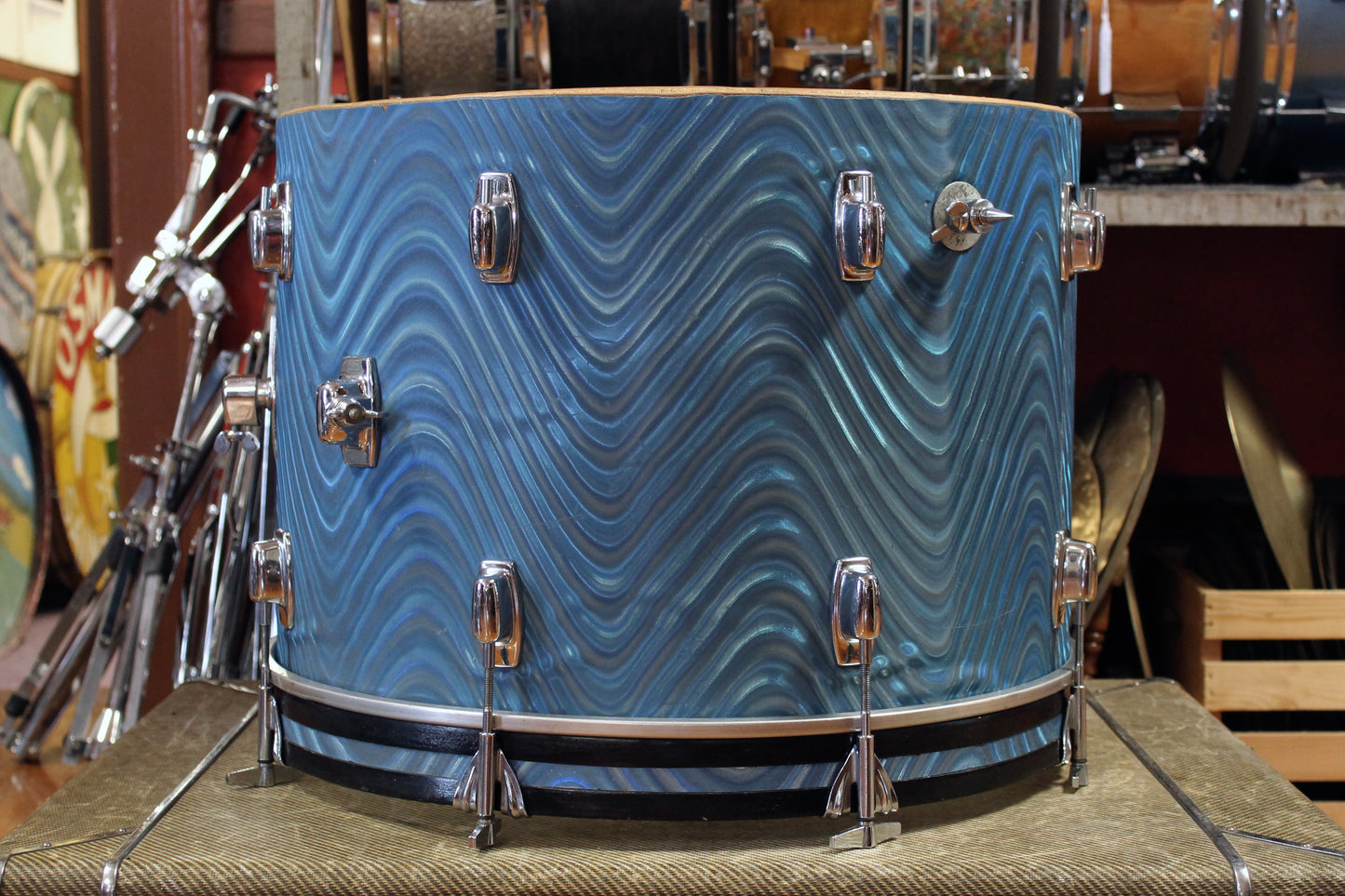 1970's Ludwig Standard Outfit in Blue Astro 14x20 14x14 8x12 5x14