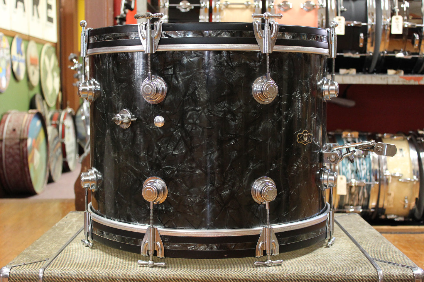 1950s George Way Aristocrat Outfit in Black Diamond Pearl 14x20 8x12 14x14 5.5x14