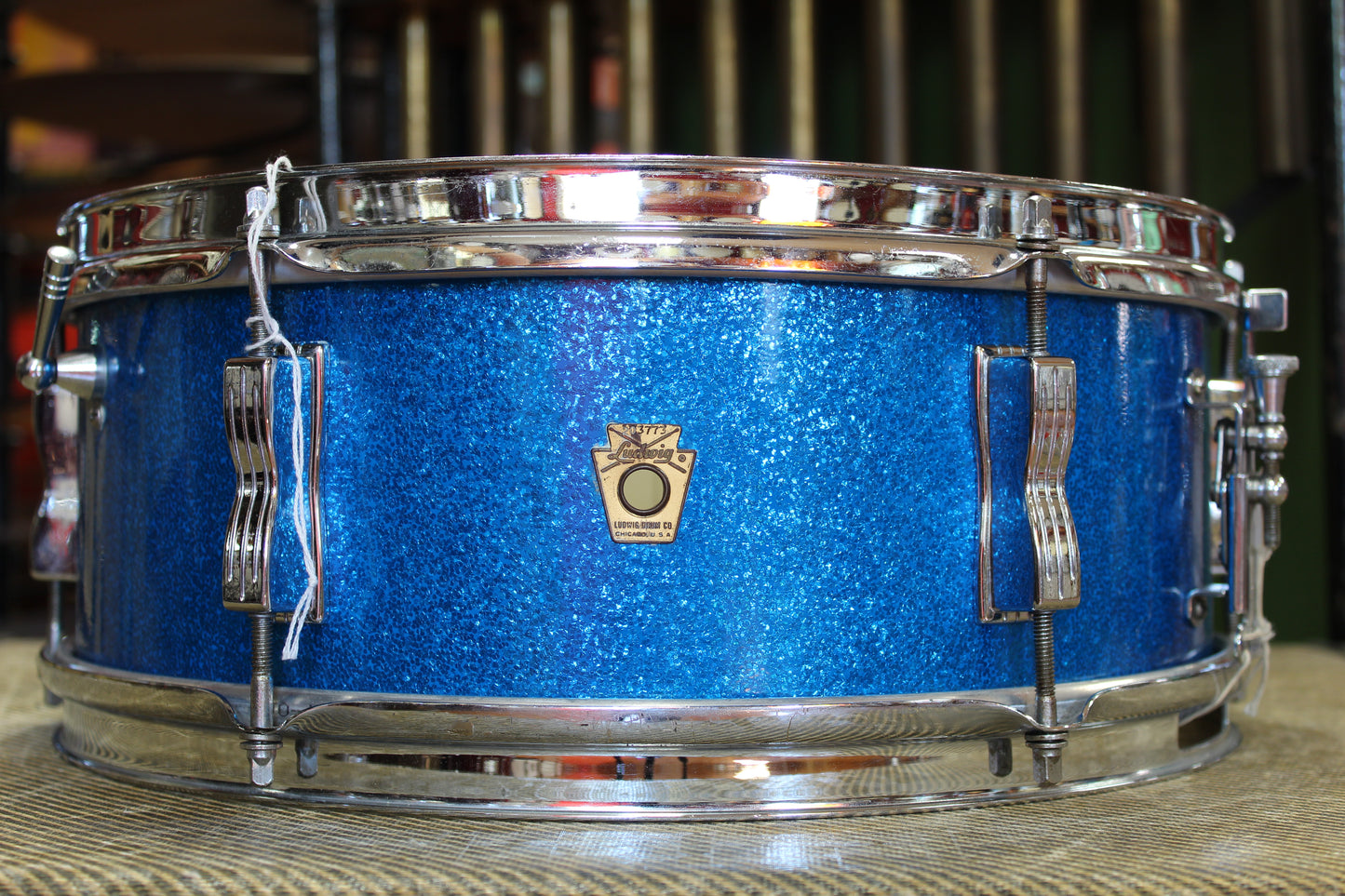 1965 Ludwig 5"x14" Pioneer Snare Drum in Blue Sparkle