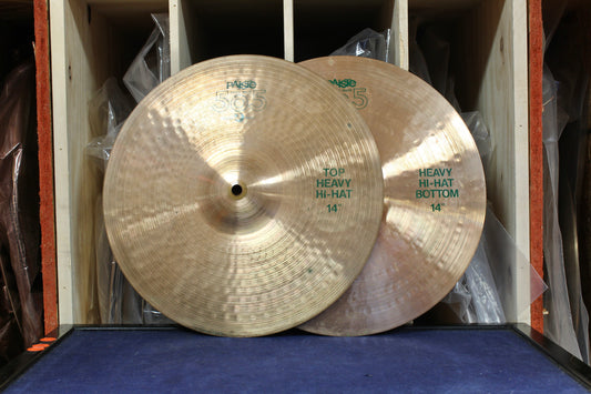 1980s Paiste 14" 505 Heavy Hi-Hats 964/1096g