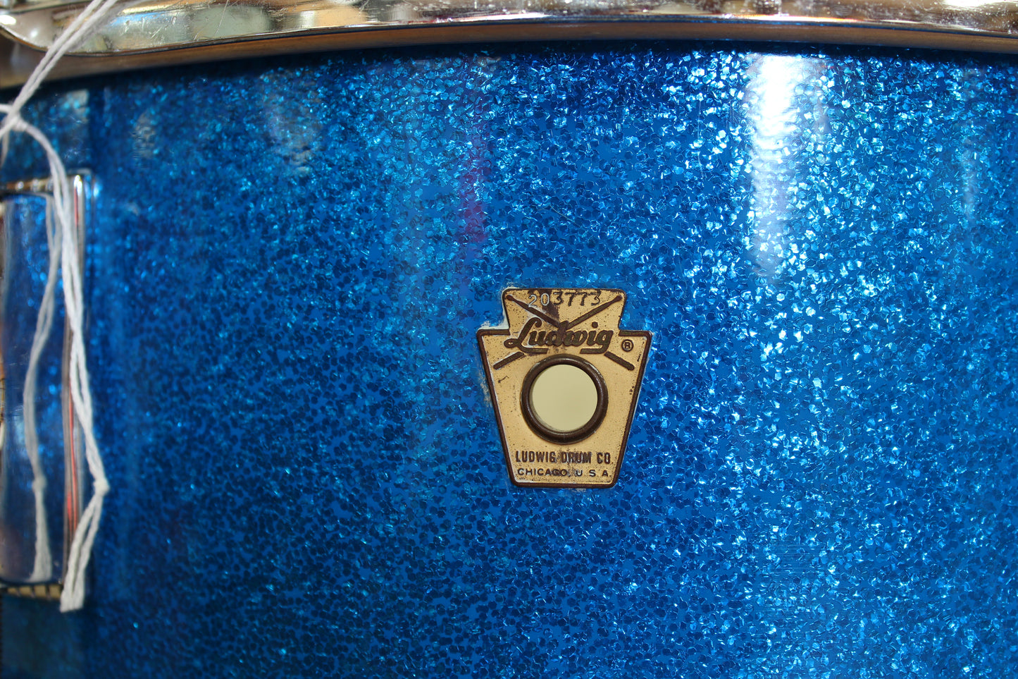 1965 Ludwig 5"x14" Pioneer Snare Drum in Blue Sparkle