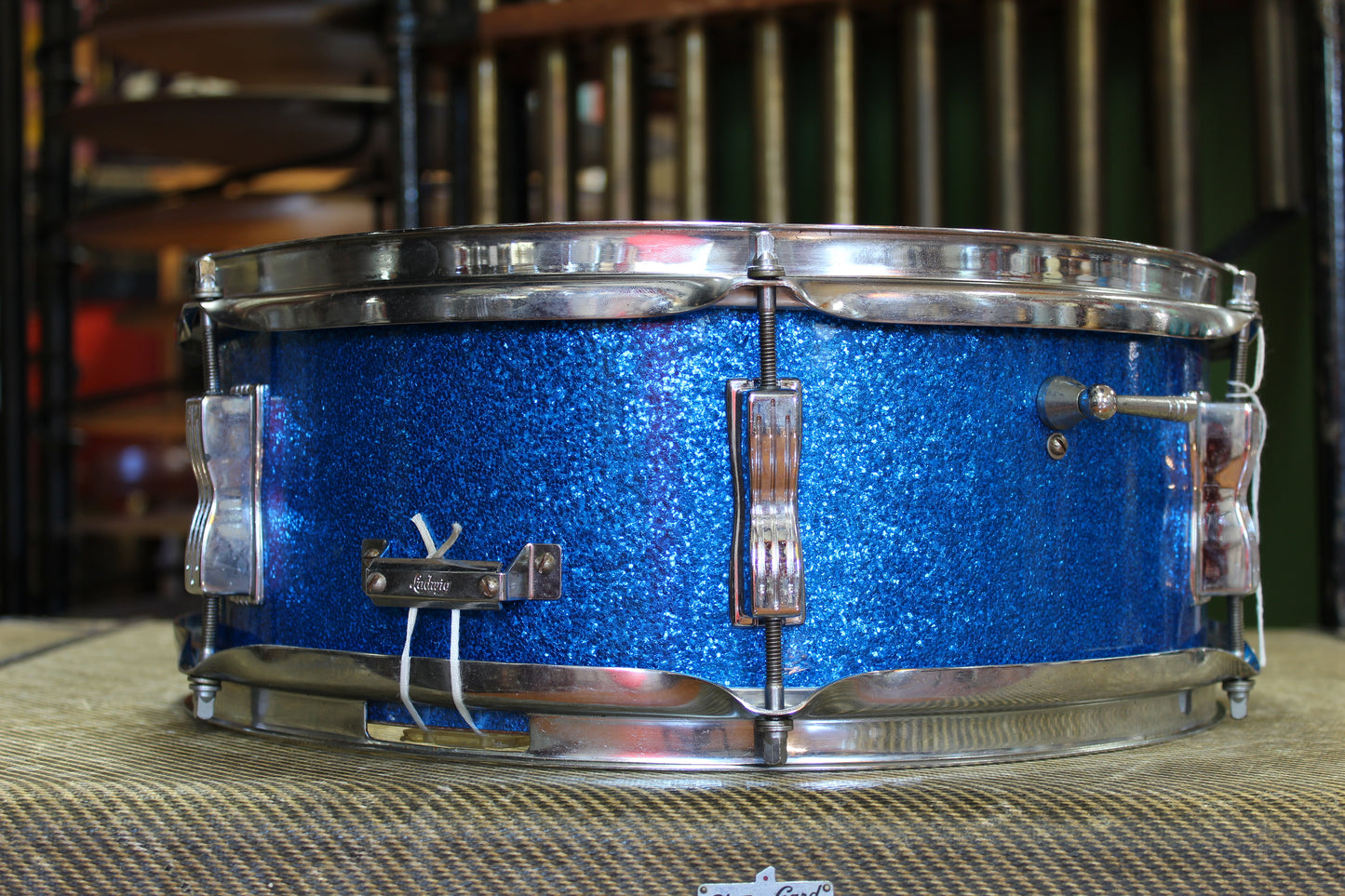 1966 Ludwig 5"x14" Pioneer Snare Drum in Blue Sparkle