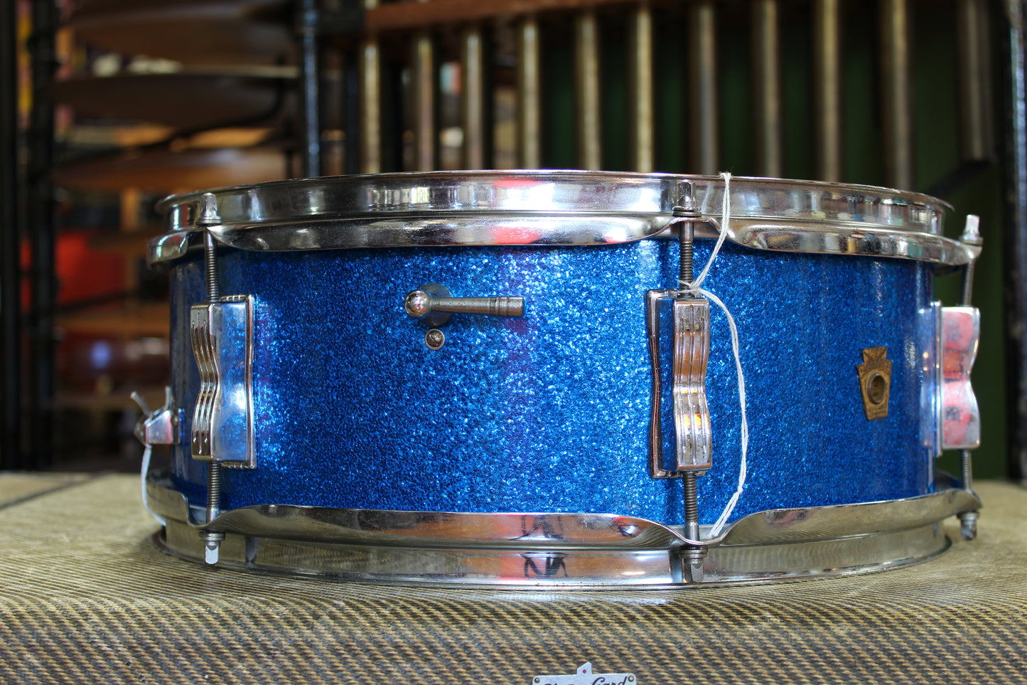 1966 Ludwig 5"x14" Pioneer Snare Drum in Blue Sparkle