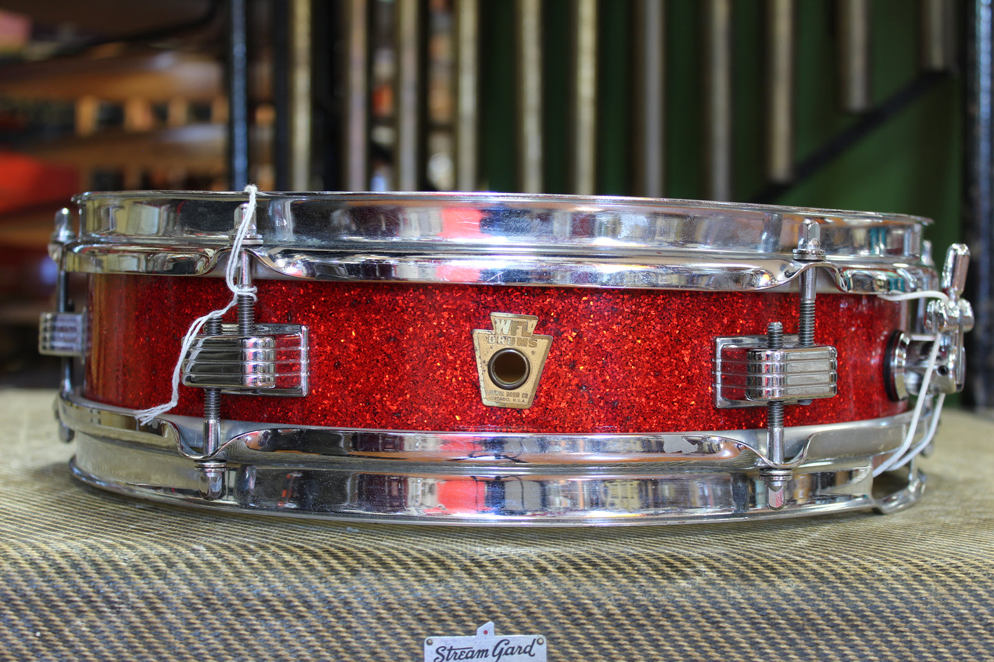 1950s WFL 3"x13" Buddy Rich "Be-Bop" Snare Drum in Red Flash
